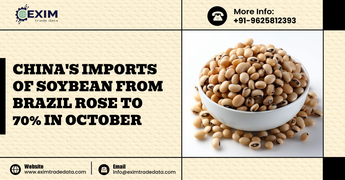 China's imports of soybean from Brazil rose to 70% in October