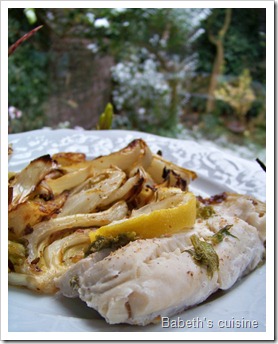 papillote colin fenouil et fenouil confit