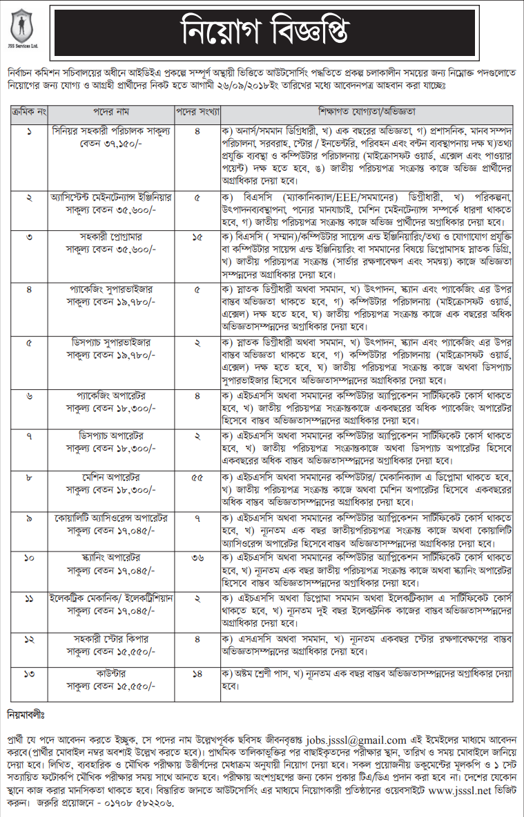 Bangladesh Election Commission (BEC) Job circular 2018