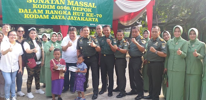 100 Warga Kurang Mampu Ikuti Sunatan Massal Kodim Depok