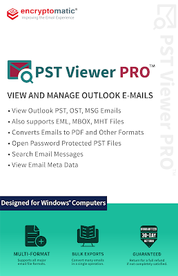 Pst Viewer Pro 2023 software box illustration. 30 day money back gurantee. 15 Day Free trial.