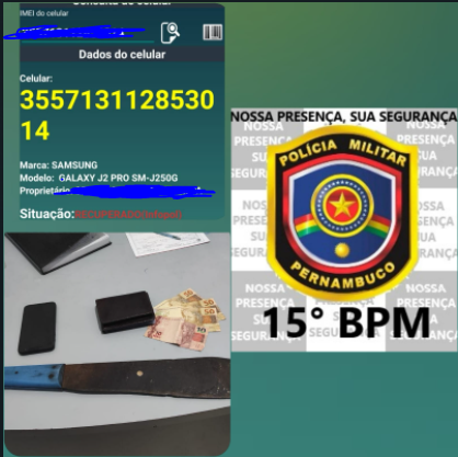 PRISÃO DE ASSALTANTE E CELULAR QUEIXADO DE ROUBO E RECUPERADO NA CIDADE DE SÃO CAETANO