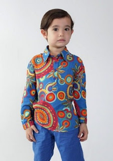 Model baju batik anak laki-laki modern