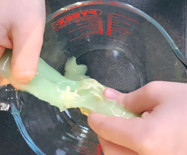 Slime being pulled apart