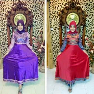 Baju gamis pesta terbaik desain masa kini model trendy cantik dan elegan