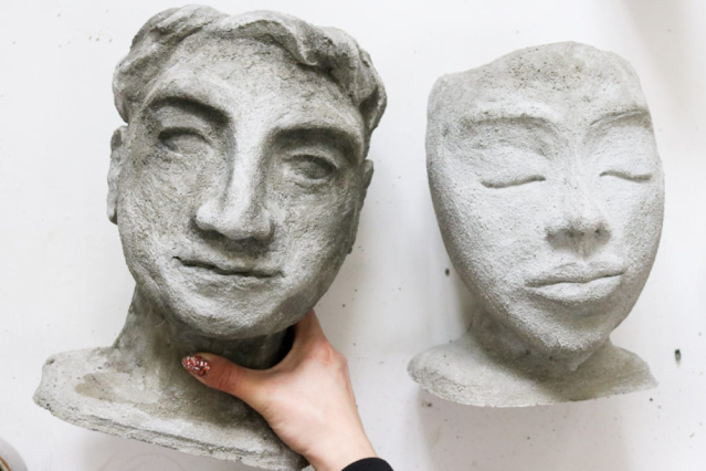 How To Make Cement Head Planter