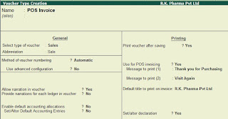 How to Create POS Invoice in Tally in Hindi