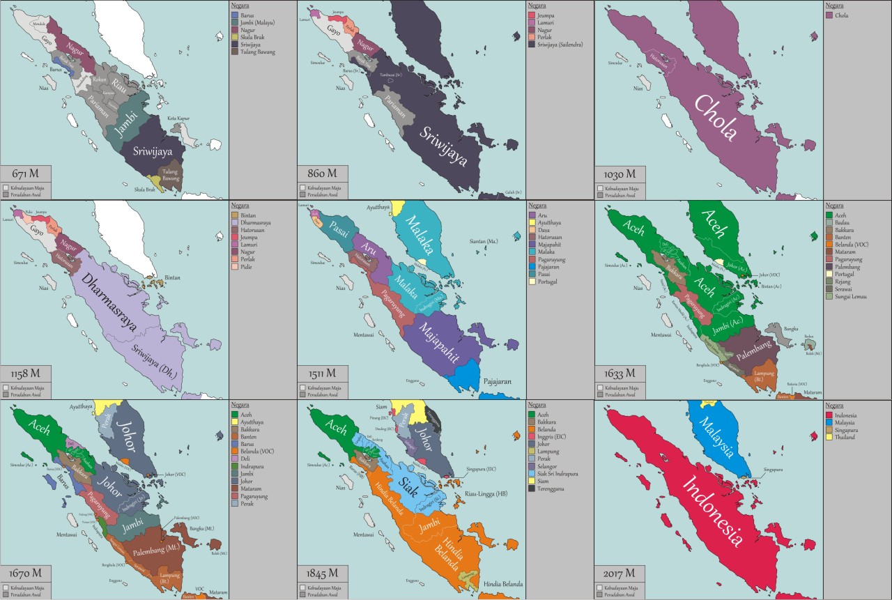 Urutan Waktu Sejarah Pulau Sumatra Sejak 75.000 SM - 2017 
