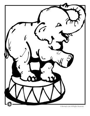 Circus Elephant Coloring Pages