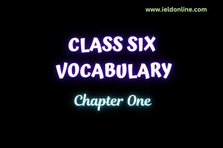 class six vocabulary chapter one