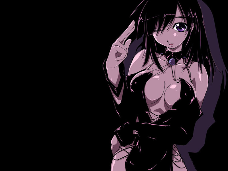 beautiful anime girl. Sexy black- Beautiful Anime