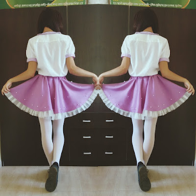 donuth.channel, purple, donuth design, shirt, skirt, 