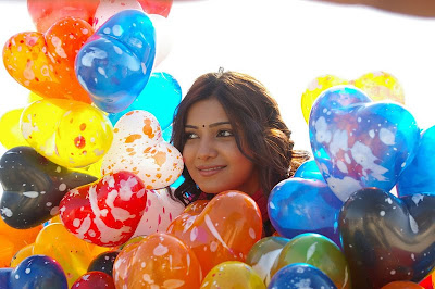 Actress Samantha with Colorful Balloons 