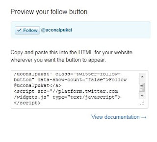 Cara Membuat Follow Button Twitter di Blogspot