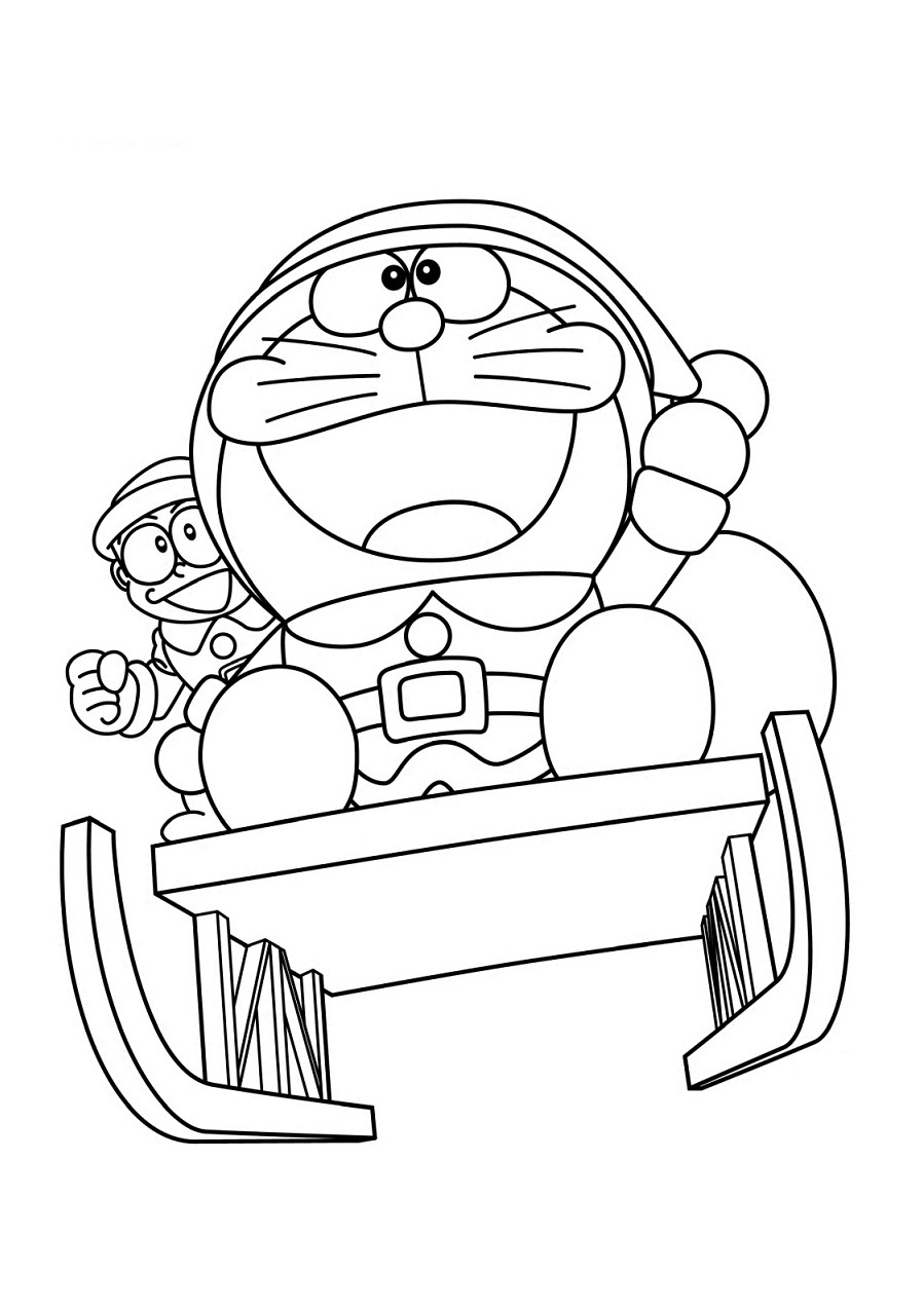 Gambar Mewarnai Kartun Doraemon