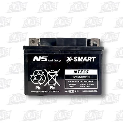 Aki Motor Planet Ban X-SMART NS Accu NTZ5S (Aki)