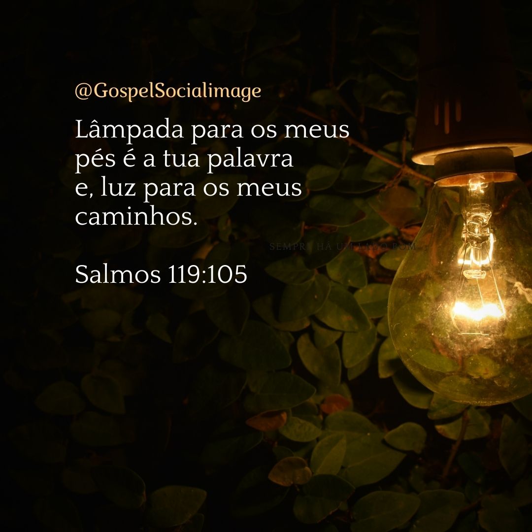 Imagem com Mensagem Salmos 119_105