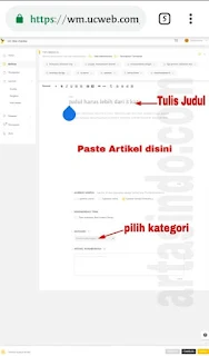 cara menulis uc news lewat hp