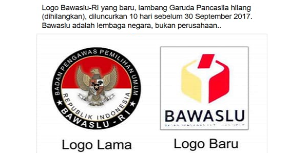 GEGER Bawaslu Ganti Logo  Hilangkan Garuda  Pancasila 