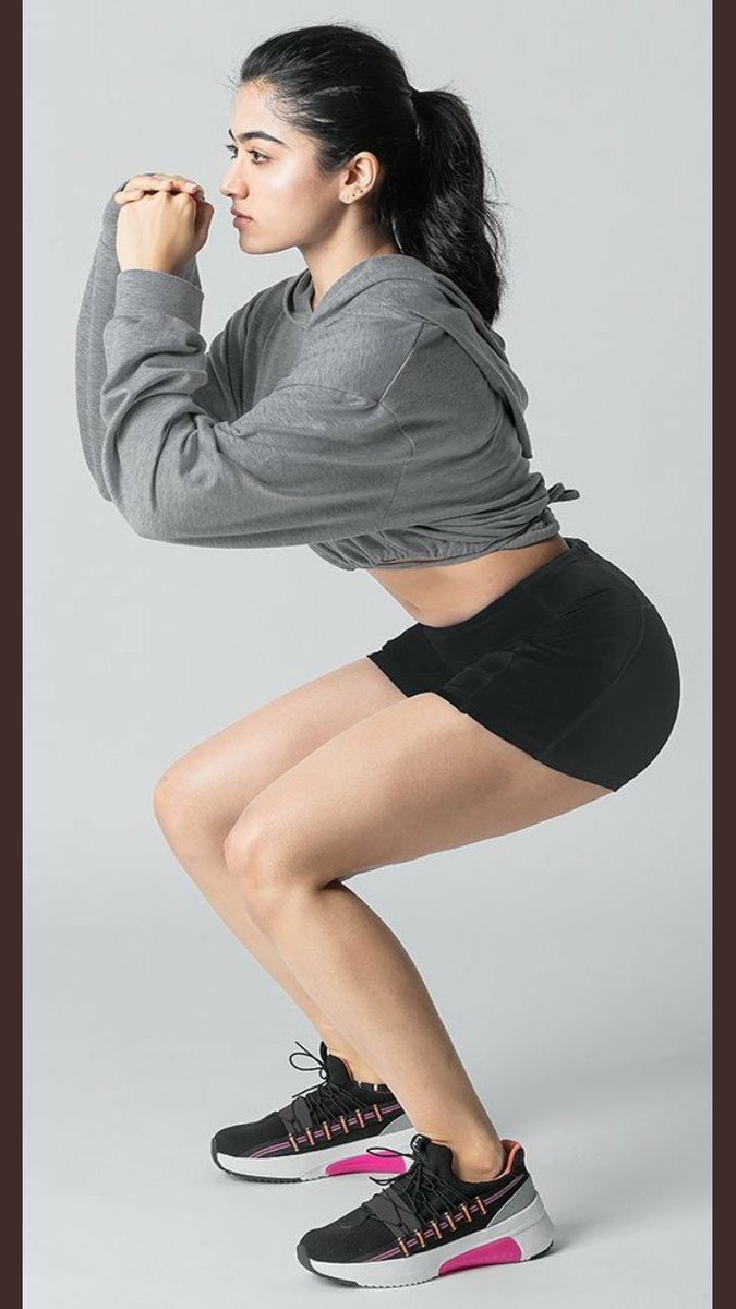 Rashmika Mandanna sexy legs gym shorts