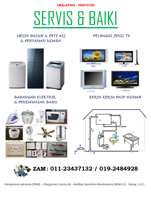 Mari Baiki Barangan Elektrik Rumah & Kedai