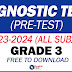 GRADE 3 DIAGNOSTIC TESTS (PRE-TESTS) SY 2023-2024