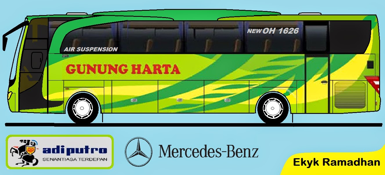 Gambar Animasi Mobil Bus