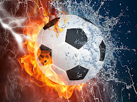 football wallpaper, most attractive football wallpaper with fire and water