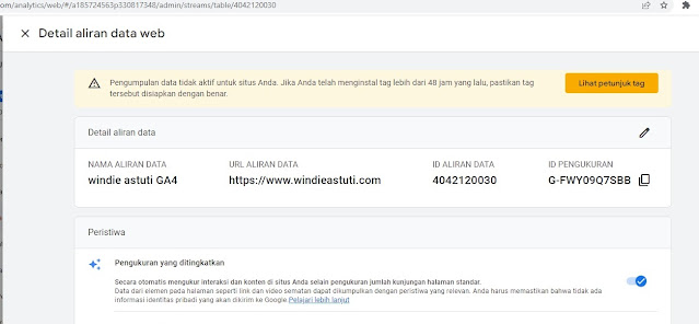 cara memasang google analytic GA4 di blogspot