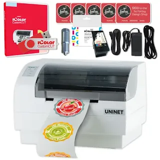 print and cut, sticker printer, print and cut sticker machine, uninet sticker machine, icolor 250