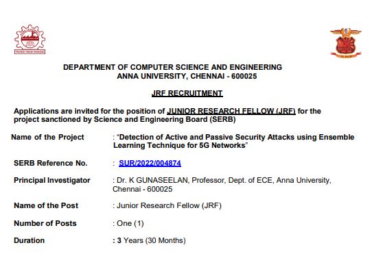 அண்ணா பல்கலைக்கழகத்தில் வேலைவாய்ப்பு 2023 / ANNA UNIVERSITY RECRUITMENT 2023