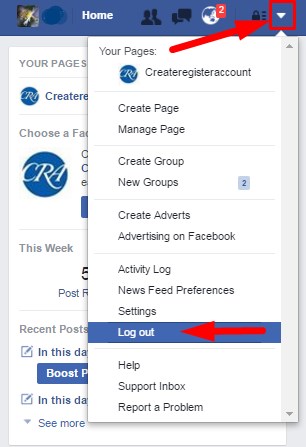 Facebook Logout My Account How To Close Facebook Account
