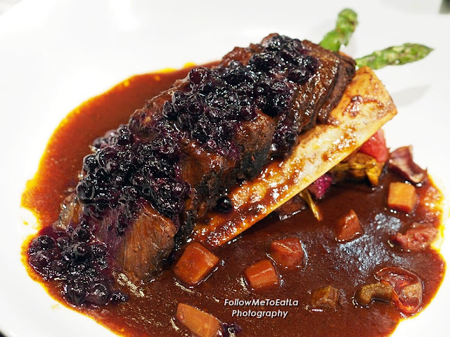 Braised Beef Ribs With Sweet Blueberry Chutney & Smoked Hickory BBQ Glaze