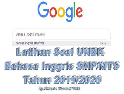 UNBK, Soal Online, Bahasa Inggris, Kurikulum 2013, download, SMP, MTs