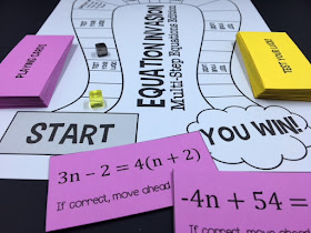 https://www.teacherspayteachers.com/Product/Equation-Invasion-A-Solving-Equations-Board-Game-Multi-Step-Equations-Edition-3494623
