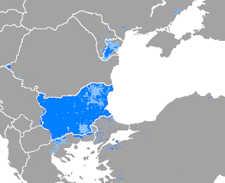 Bulgarca konuşanların Balkanlar ve çevre bölgelerdeki dağılımı