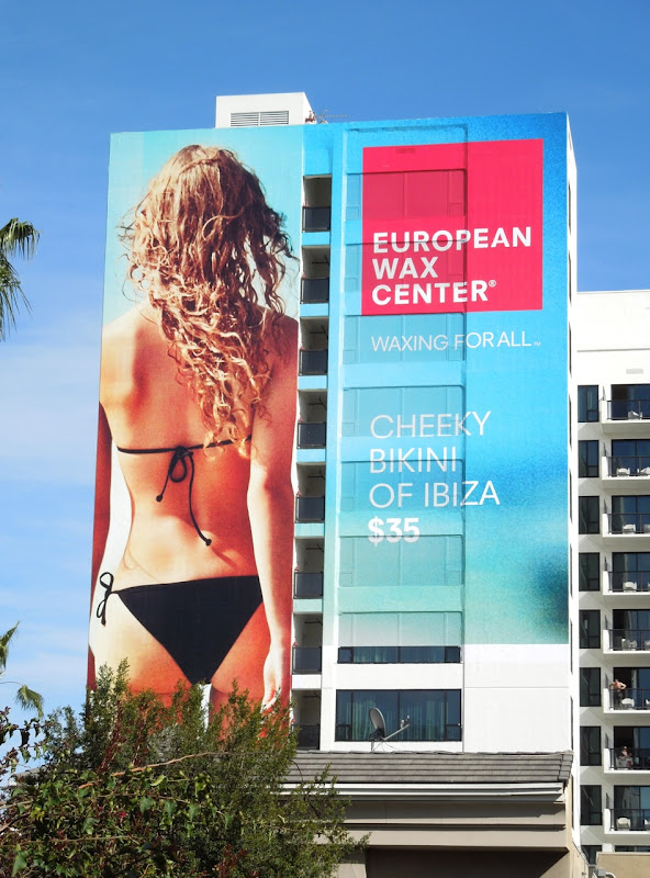Cheeky European Wax Center bikini billboard