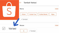 Cara Mudah Aktivasi Varian Warna Produk di Shopee.id