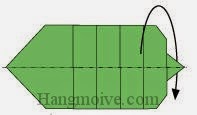 Bước 5: Gấp đôi tờ giấy về phía mặt sau.