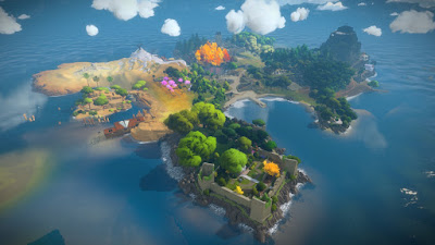 una panorámica de la isla de the witness