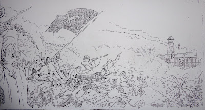 GAMBAR UKIRAN RELIEF PERJUANGAN RAKYAT TABALONG PERIODE “PERANG BANJAR” (1859-1865)