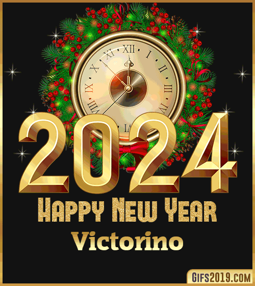 Gif wishes Happy New Year 2024 Victorino