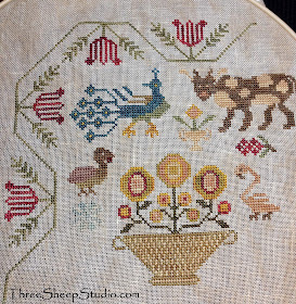 Counted Cross Stitch by Rose at ThreeSheepStudio.com - Design by Beth Twist of Heartstring Samplery