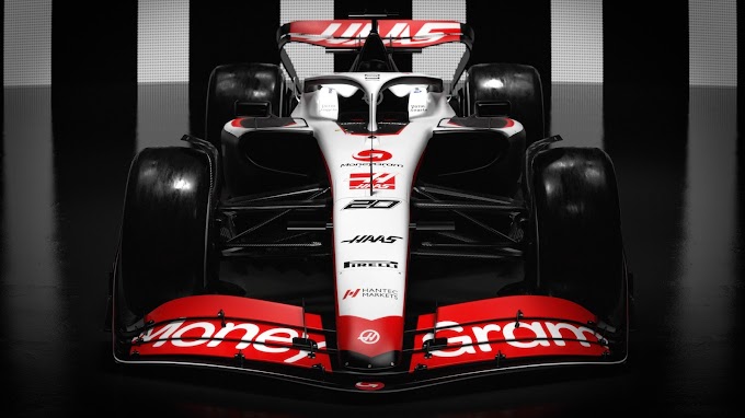 Prezentacja malowania zespołu Haas na sezon 2023