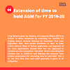 Extension of time period for holding of AGM | Bhavya Sharma & Associates