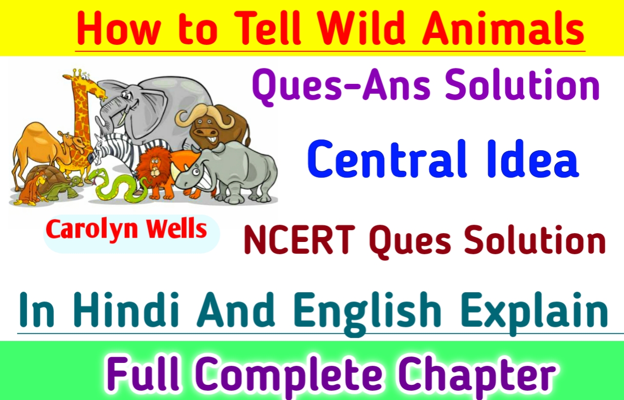How to Tell Wild Animals Questions and Answer PDF