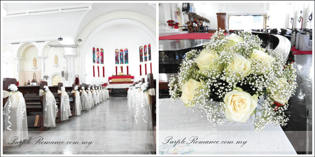 Church Wedding Decoration, St. John's Cathedral, Kuala Lumpur, white ...