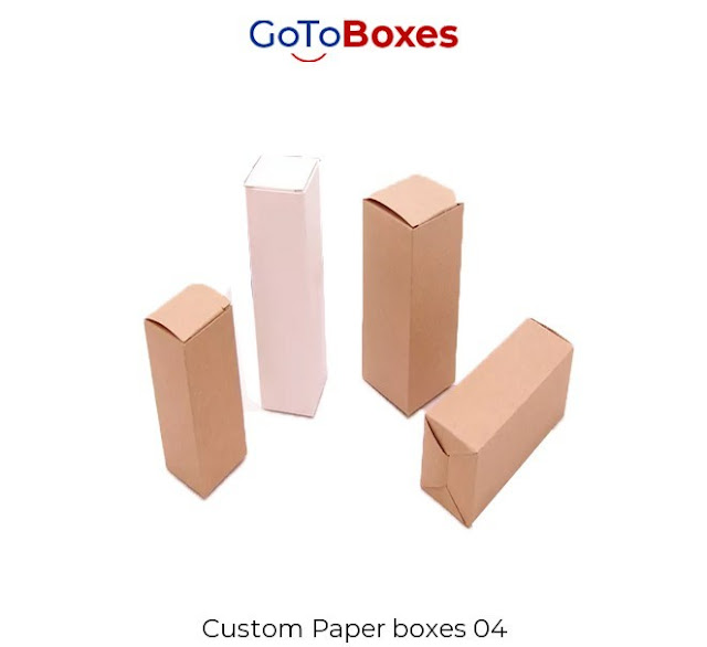 Get perfectly designed Custom Paper Boxes with diverse features. GoToBoxes is providing amazing services of foldable and very protective Paper Boxes at wholesale rates.