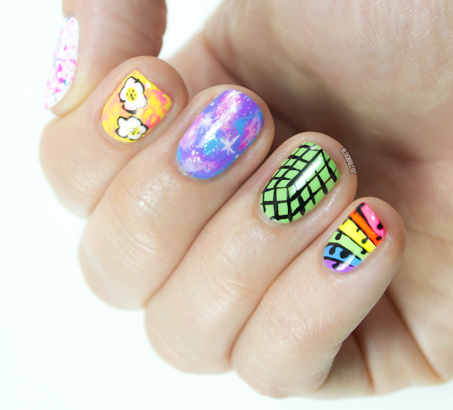 EDC Nail Art by Katy @ Nailed It www.blognailedit.co