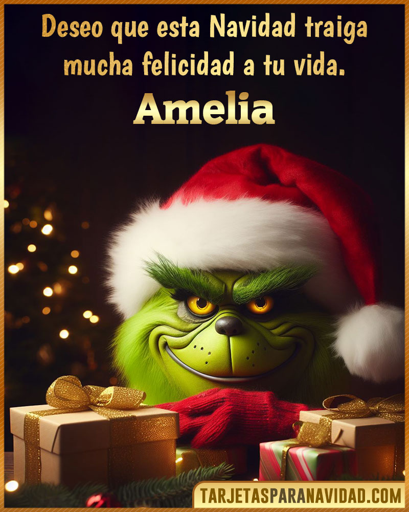 Tarjetas Felicitacion Navidad para Amelia